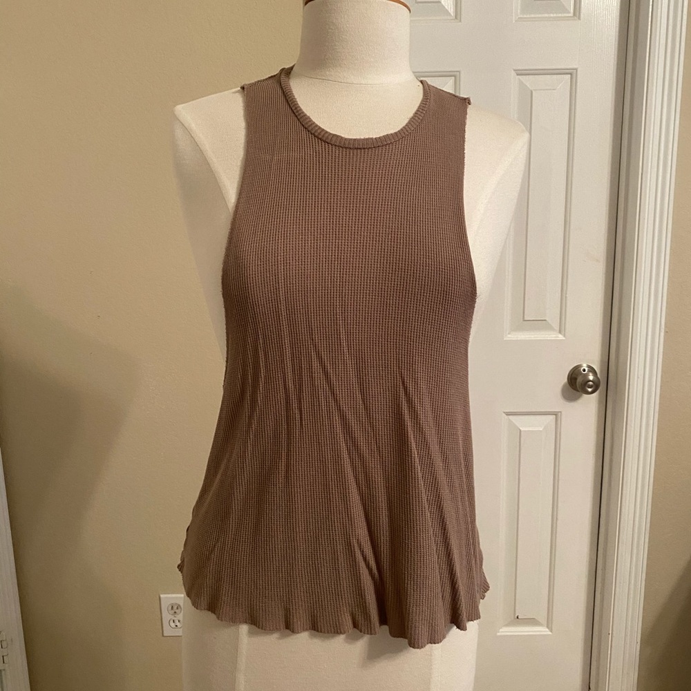 Alo Yoga Flow Thermal Tank Tan sz M